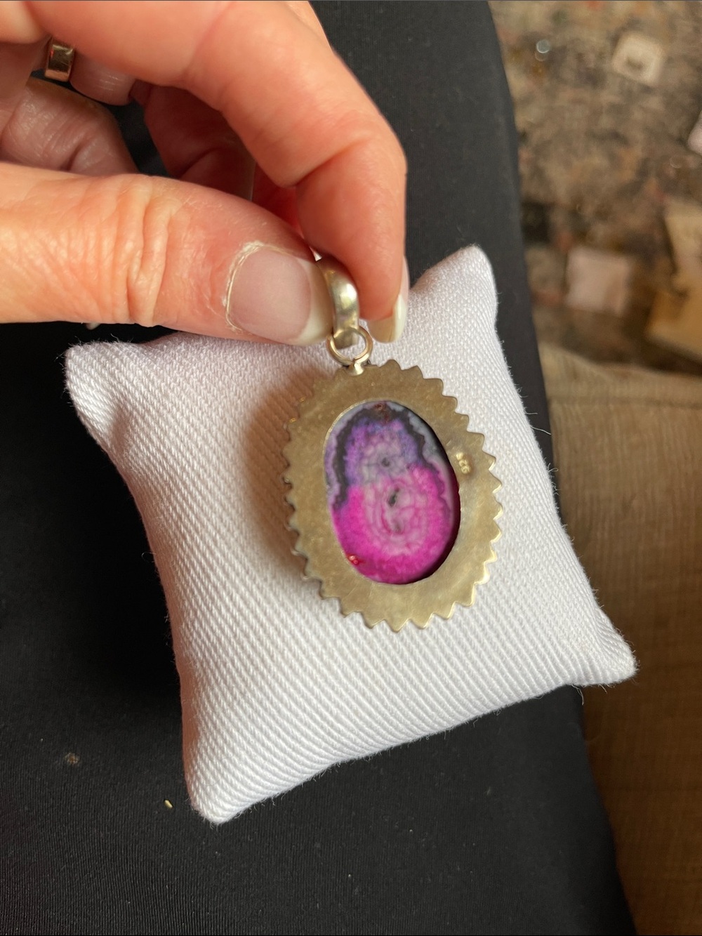 925 SS Stunning Solar Quartz Sterling Silver Pendant - Picture 3 of 5